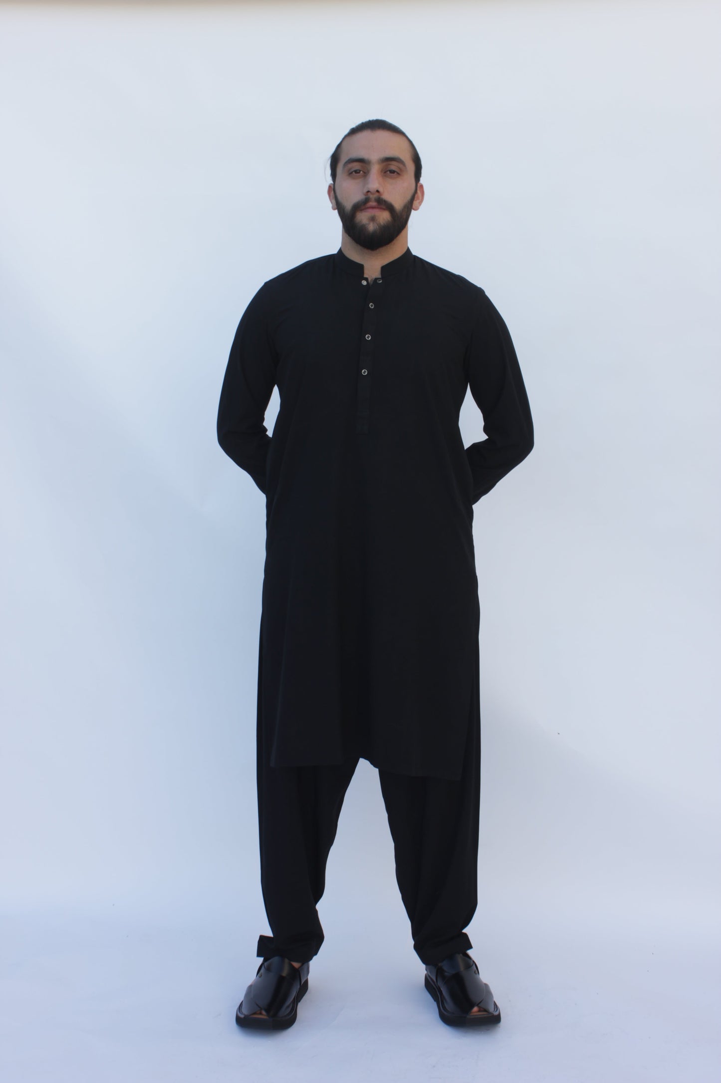 Premium Quality Black Kurta shalwar by Rennuce