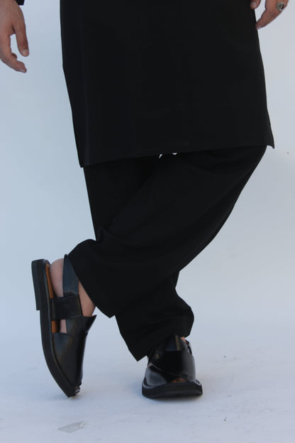 Premium Quality Black Kurta shalwar by Rennuce