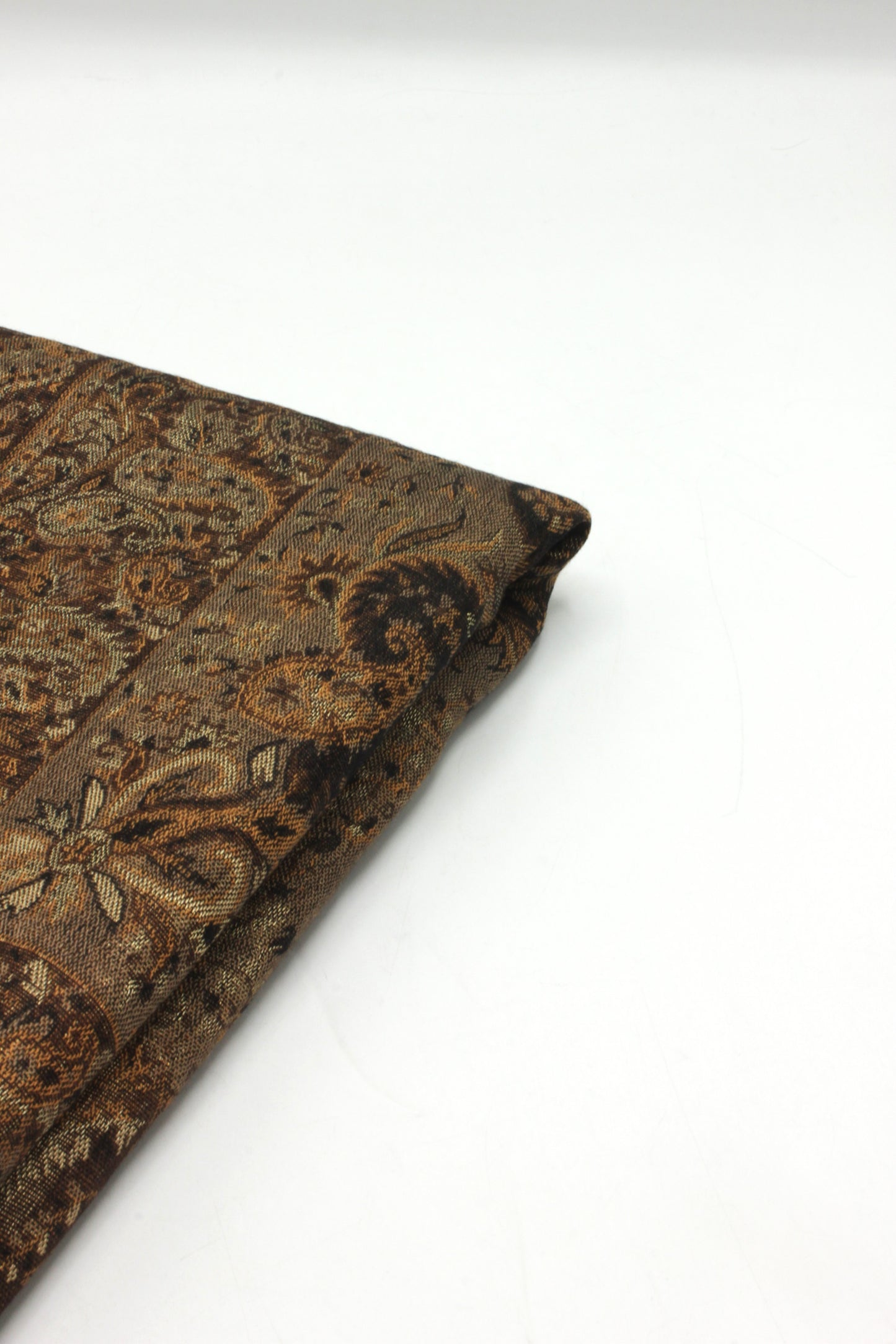 Premium Quality Brown Color Woven Authentic Pashmina Cashmere Shawl by Rennuce