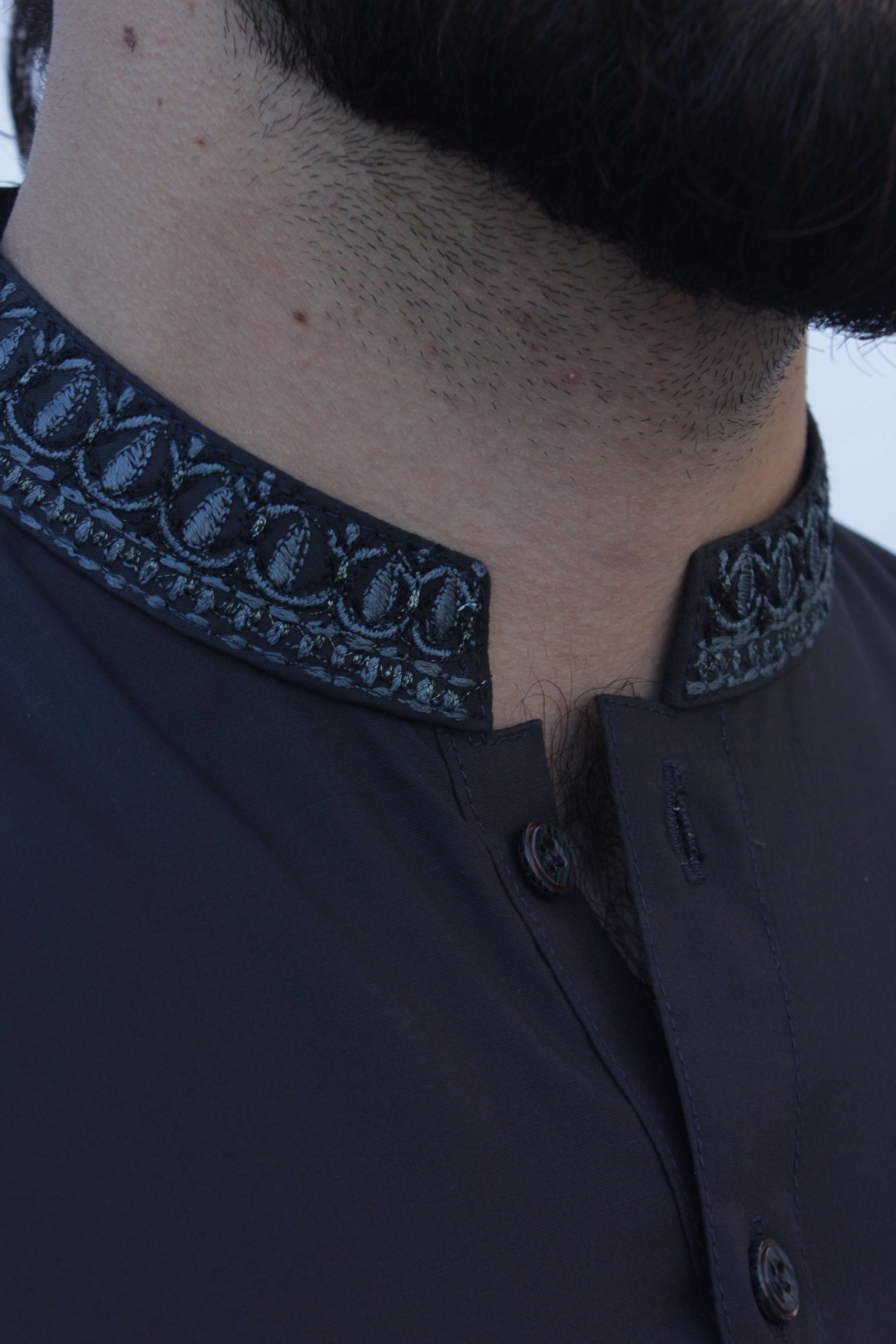 Premium Quality Carbon Shadow Kurta Shalwar by Rennuce