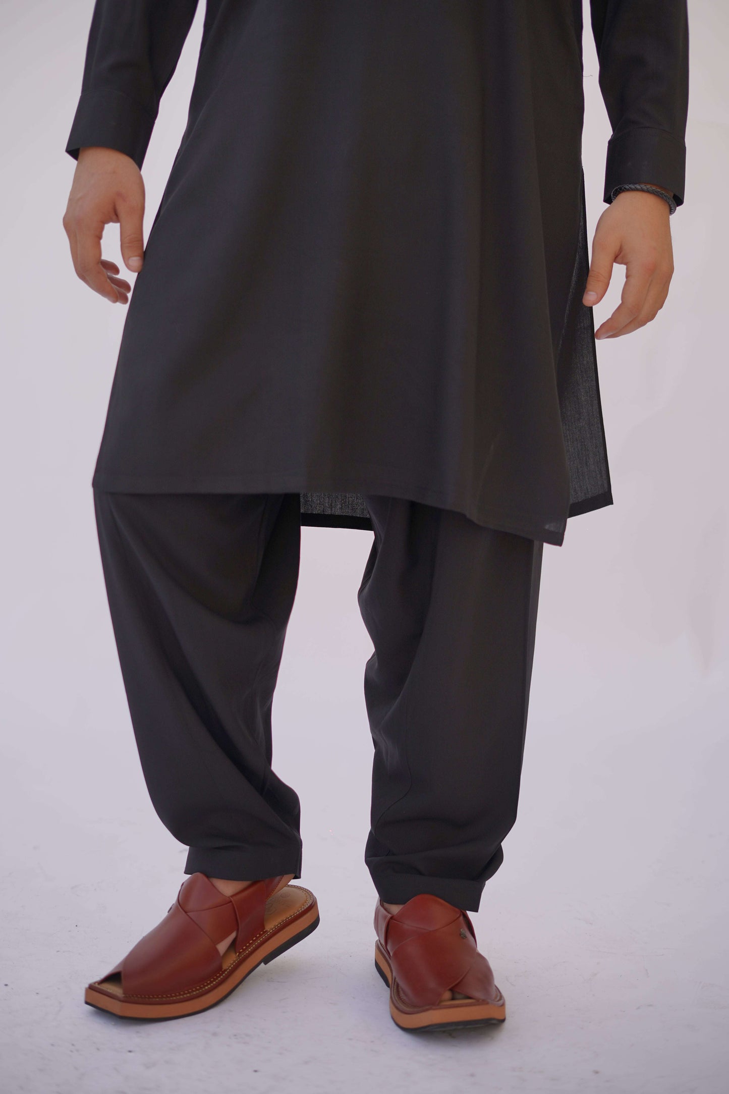 Premium Quality Classic Black Kurta Shalwar by Rennuce