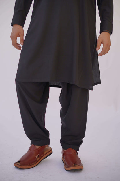 Premium Quality Classic Black Kurta Shalwar by Rennuce