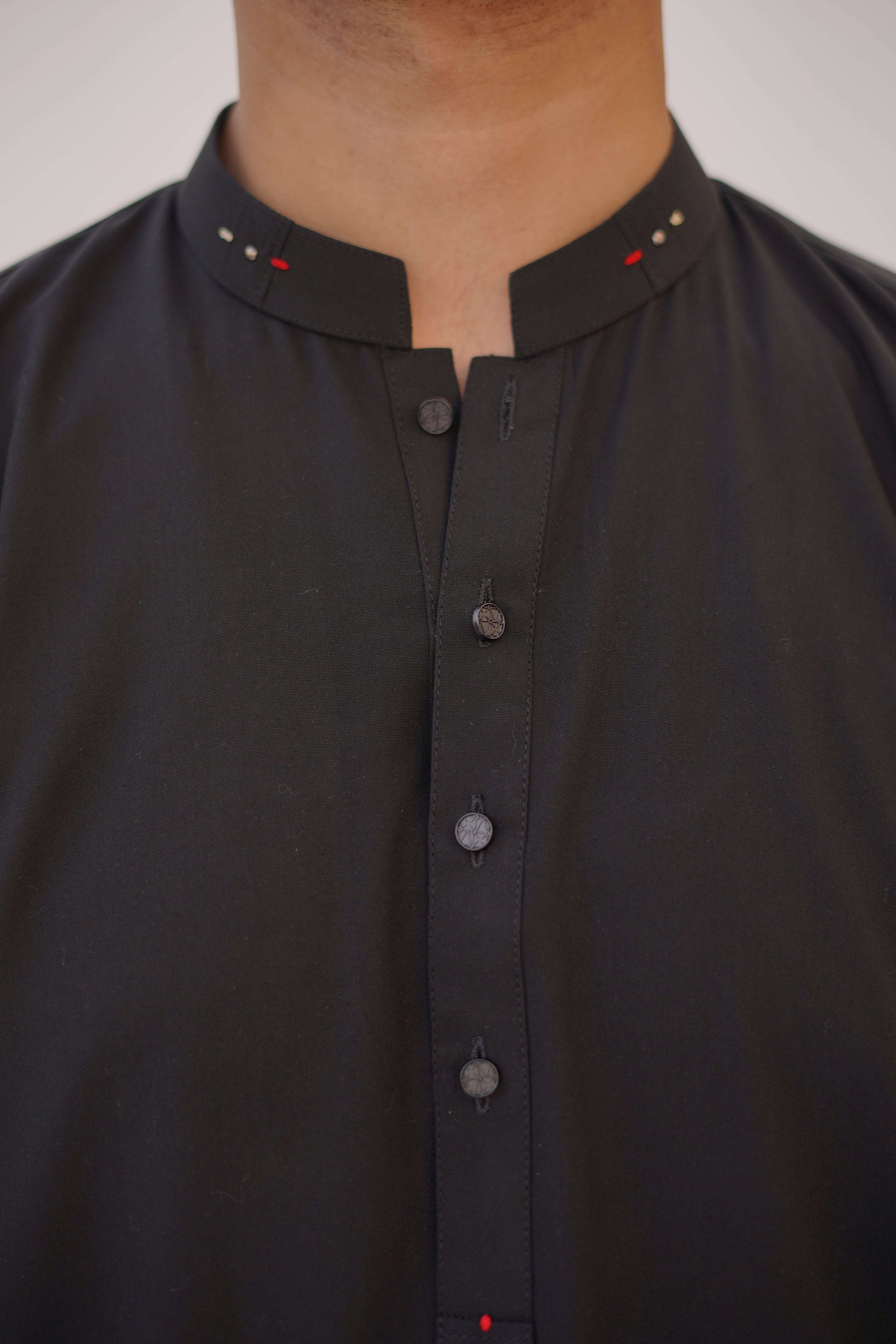 Premium Quality Classic Black Kurta Shalwar by Rennuce