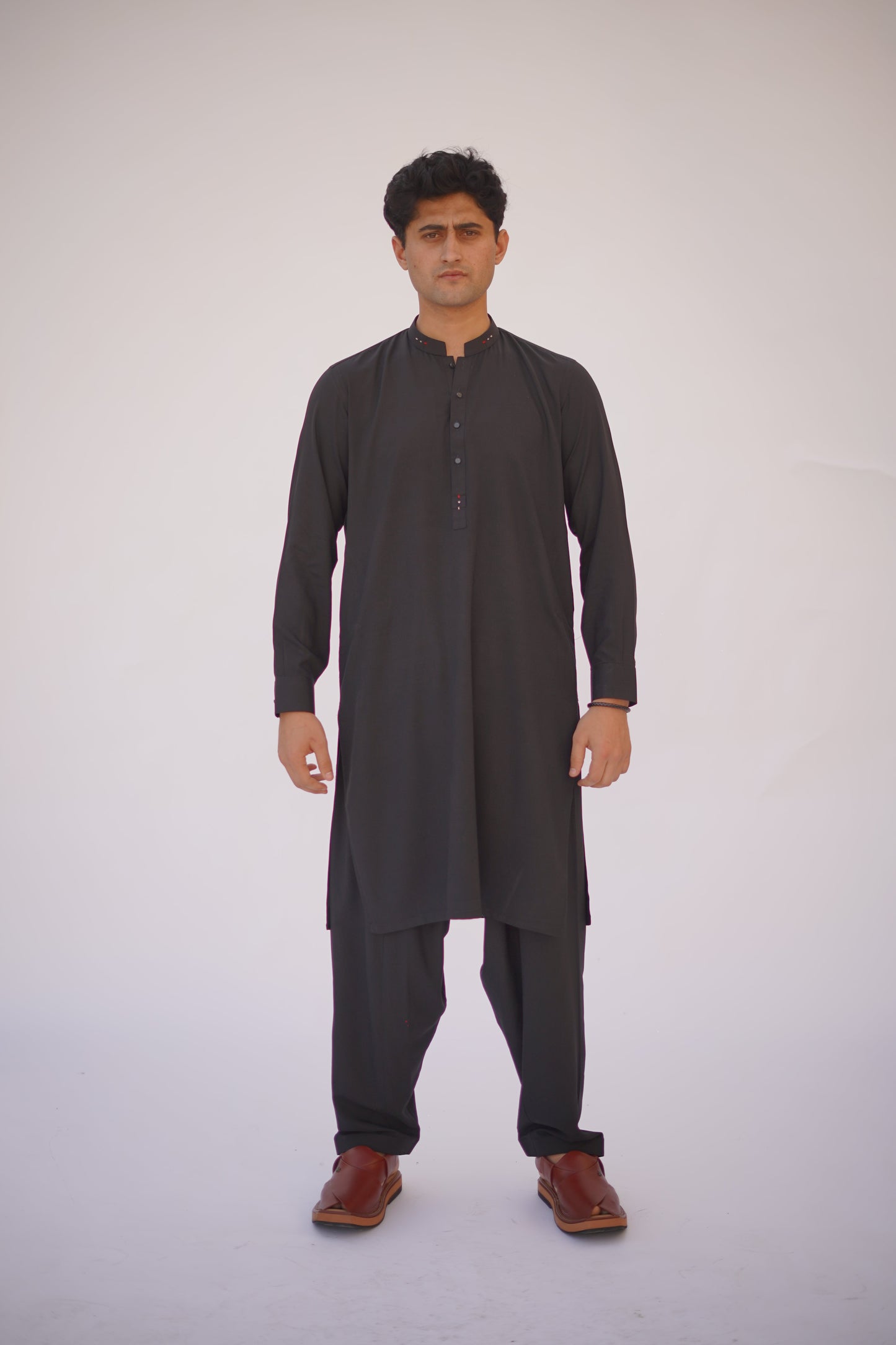 Premium Quality Classic Black Kurta Shalwar by Rennuce