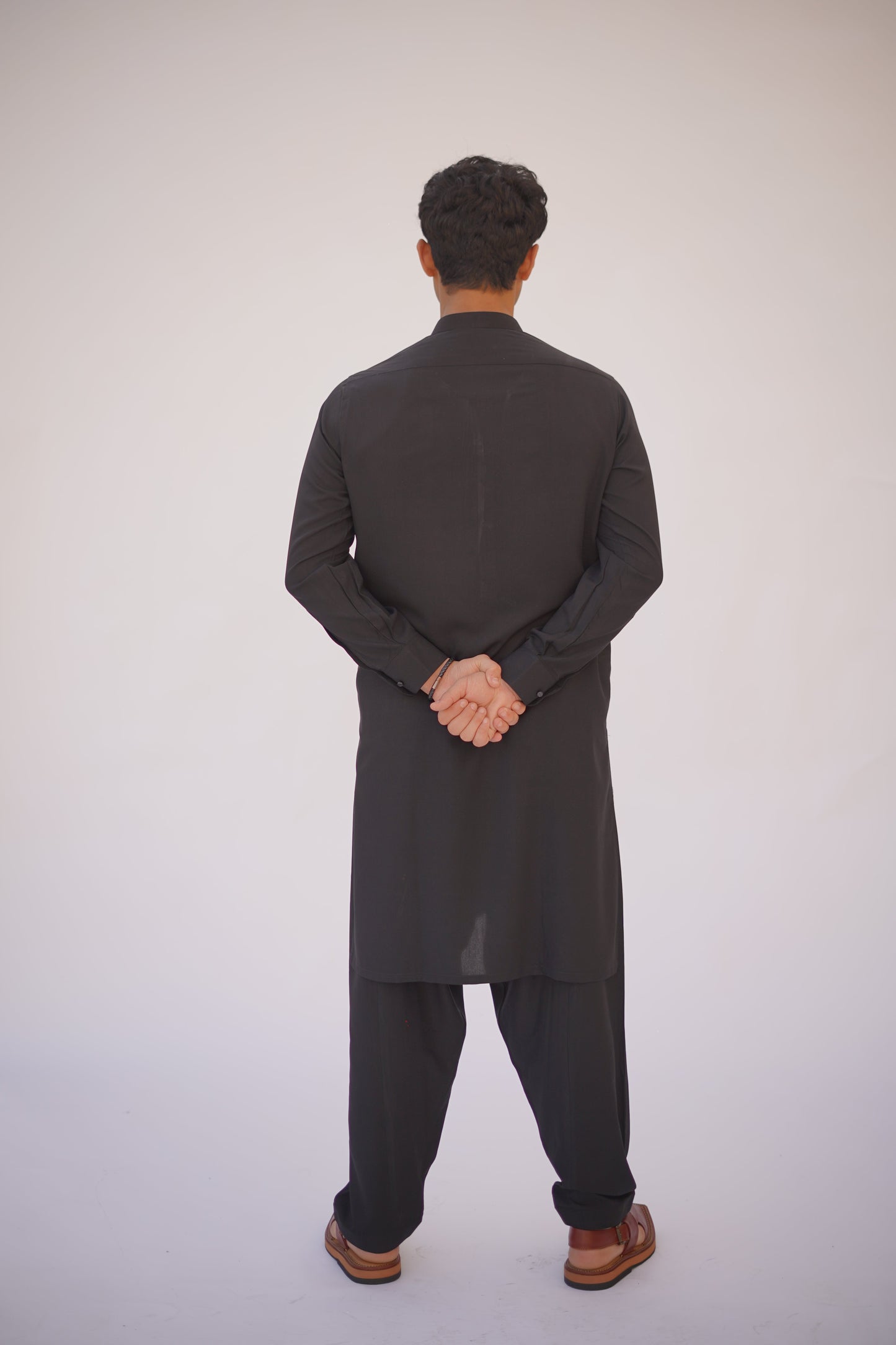 Premium Quality Classic Black Kurta Shalwar by Rennuce