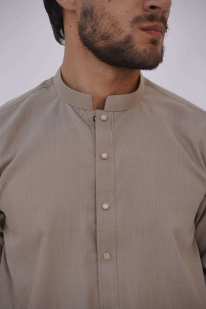 Premium Quality Classic Sandstone Kurta Shalwar by Rennuce