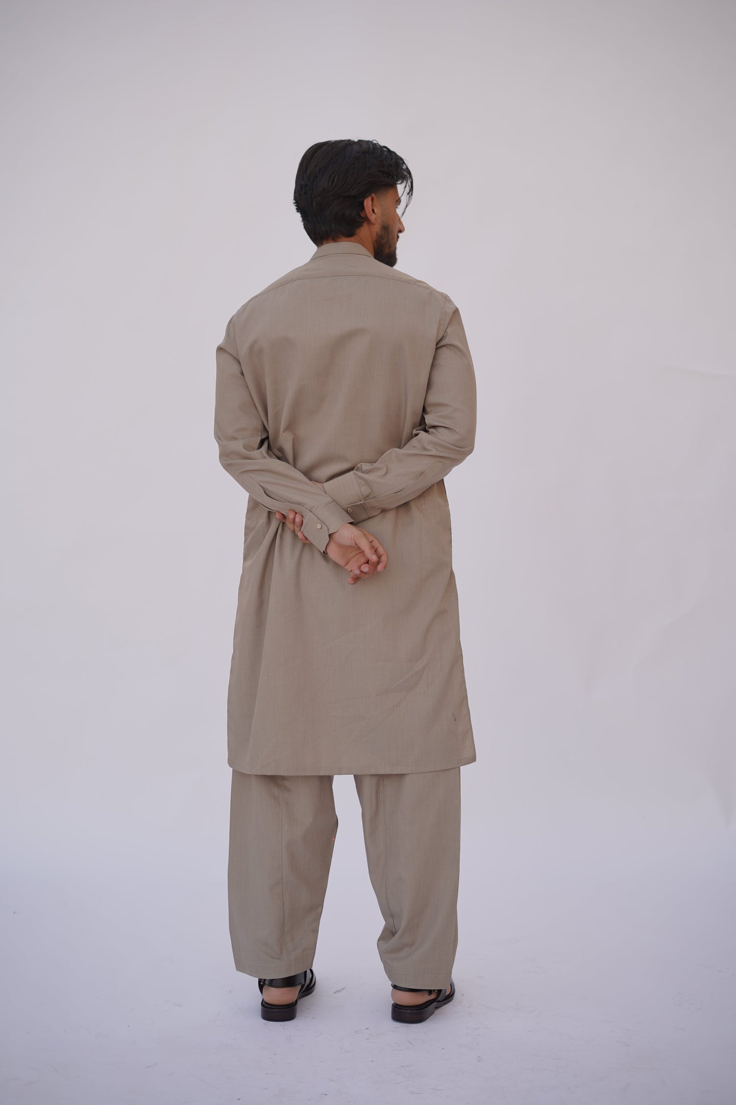 Premium Quality Classic Sandstone Kurta Shalwar by Rennuce