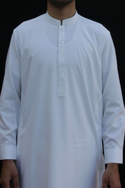 Premium Quality Classic White Kurta Shalwar by Rennuce
