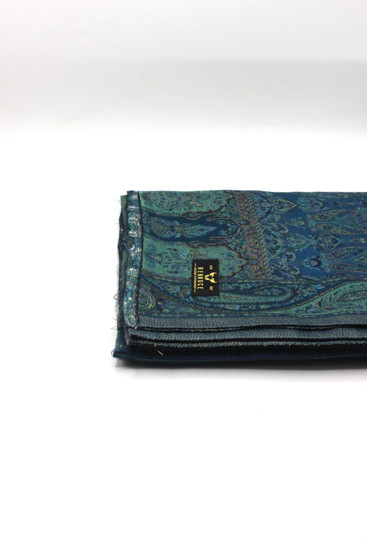 Premium Quality Dark Blue Multi Color Kani Pashmina Cashmere Shawl by Rennuce