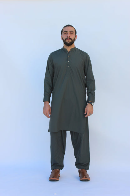 Premium Quality Eclipse Green Kurta Shalwar by Rennuce