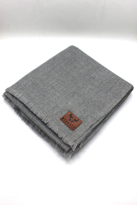 Premium Quality Extremely Soft Grey Color Pashmina Cashmere Shawl by Rennuce