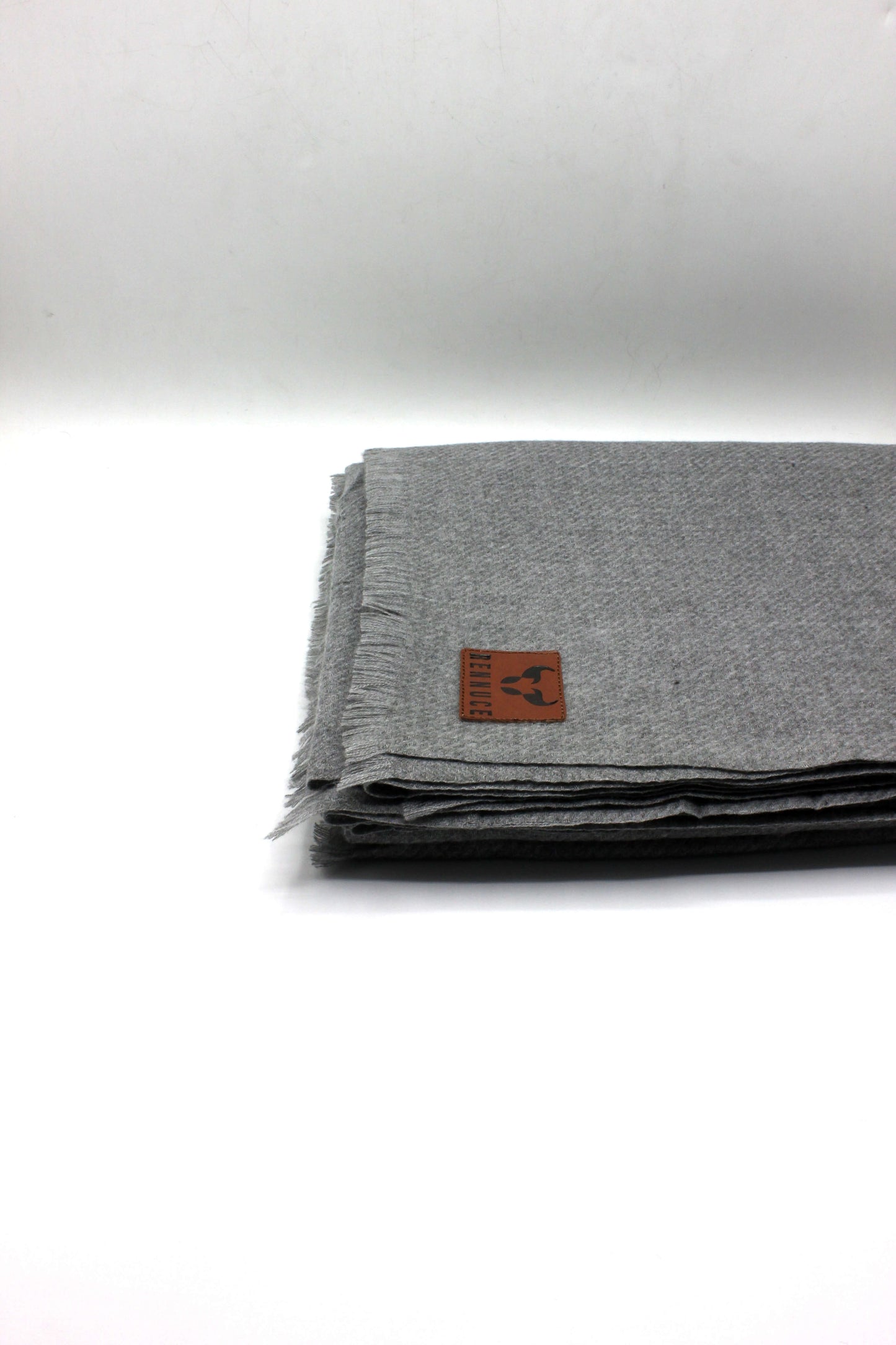 Premium Quality Extremely Soft Grey Color Pashmina Cashmere Shawl by Rennuce