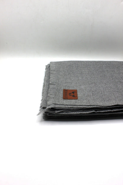 Premium Quality Extremely Soft Grey Color Pashmina Cashmere Shawl by Rennuce