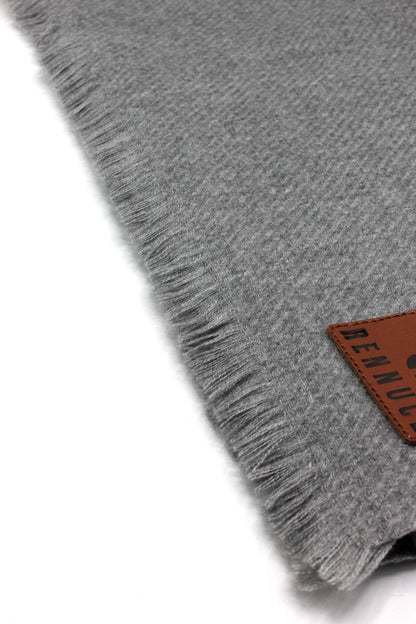 Premium Quality Extremely Soft Grey Color Pashmina Cashmere Shawl by Rennuce