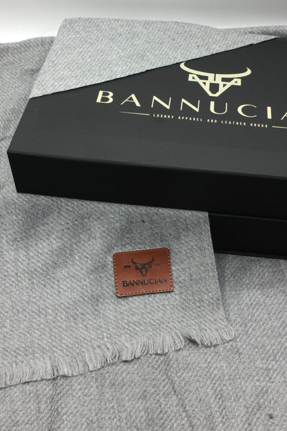 Premium Quality Extremely Soft Gray Color Pashmina Cashmere Shawl for Men