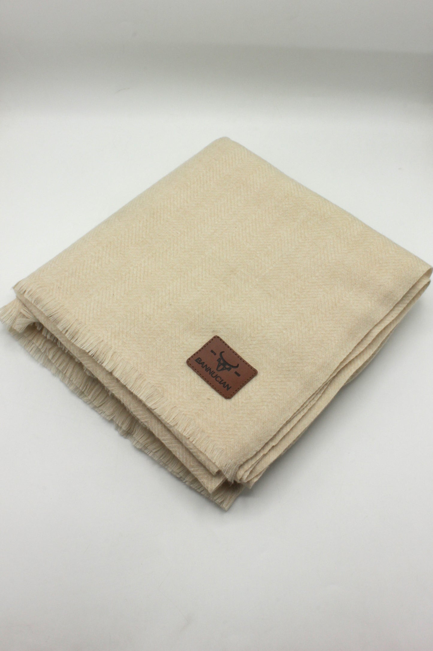 Premium Quality Extremely Soft Light Beige Color Pashmina Cashmere Shawl for Men