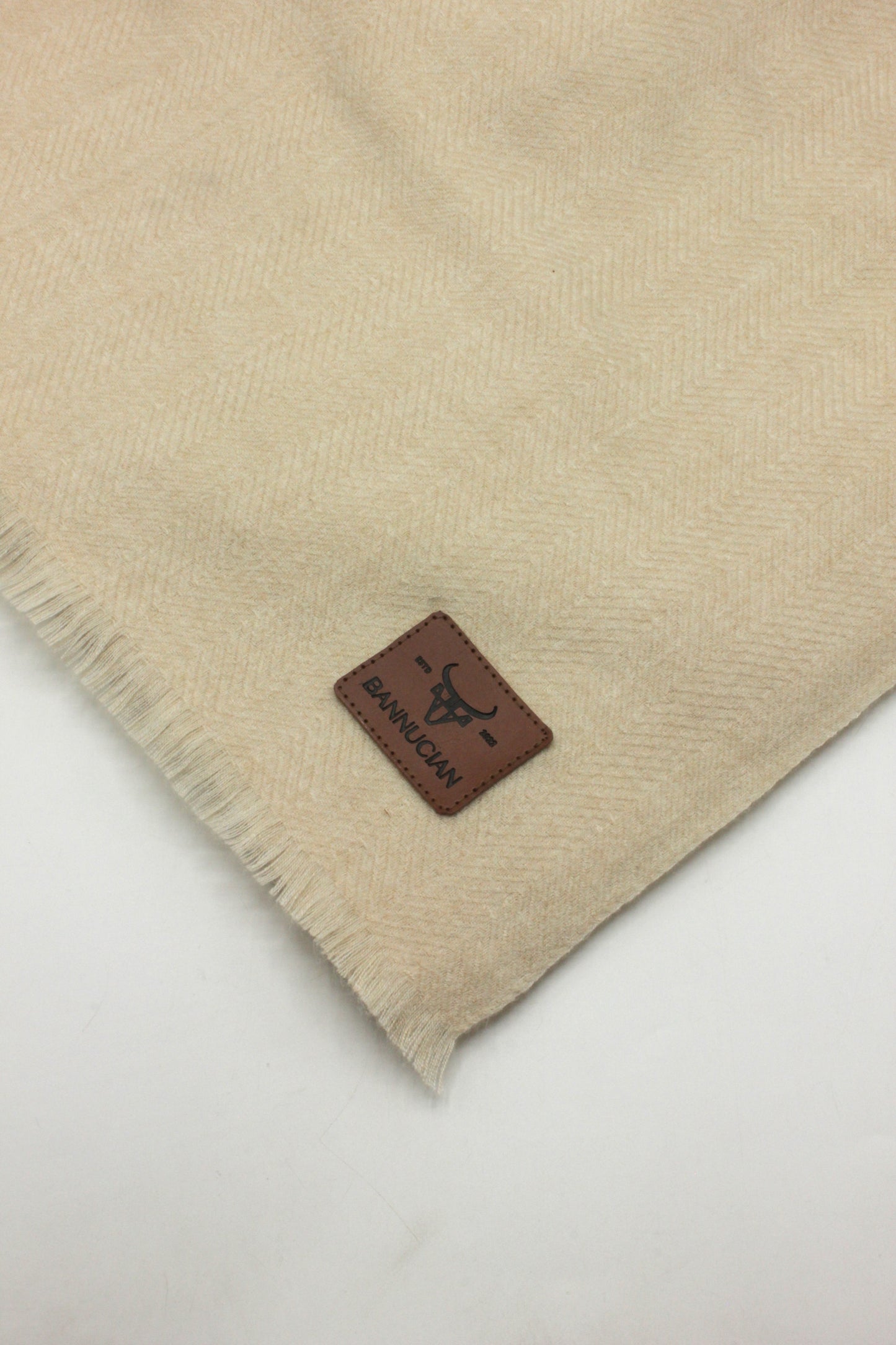 Premium Quality Extremely Soft Light Beige Color Pashmina Cashmere Shawl for Men