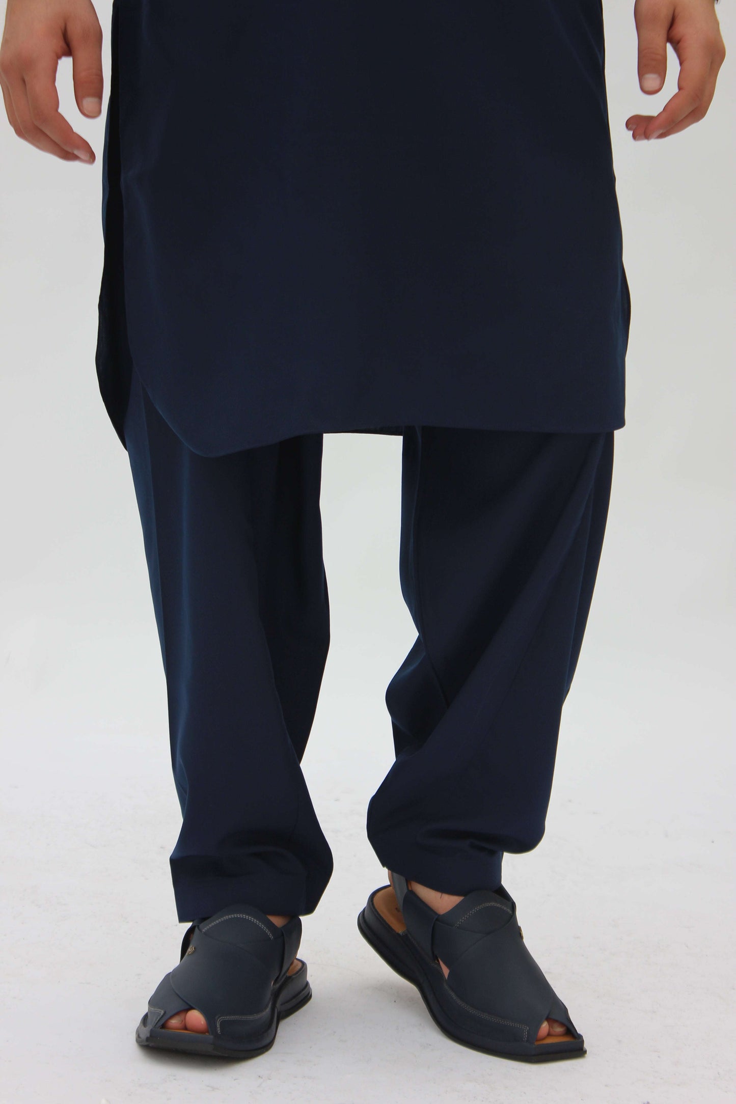 Premium Quality Navy Blue Kameez shalwar by Rennuce