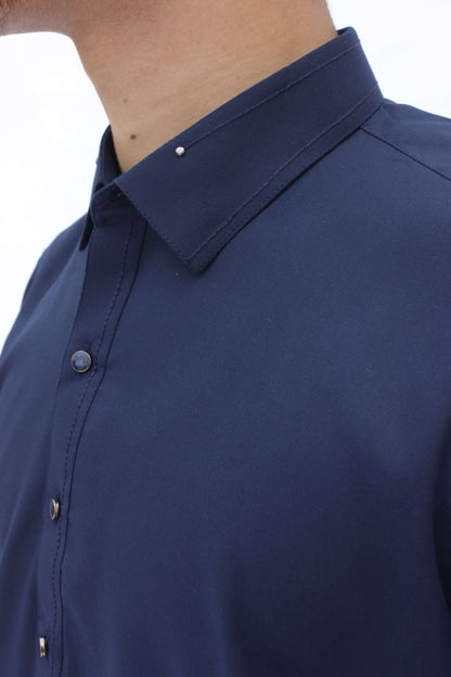 Premium Quality Navy Blue Kameez shalwar by Rennuce