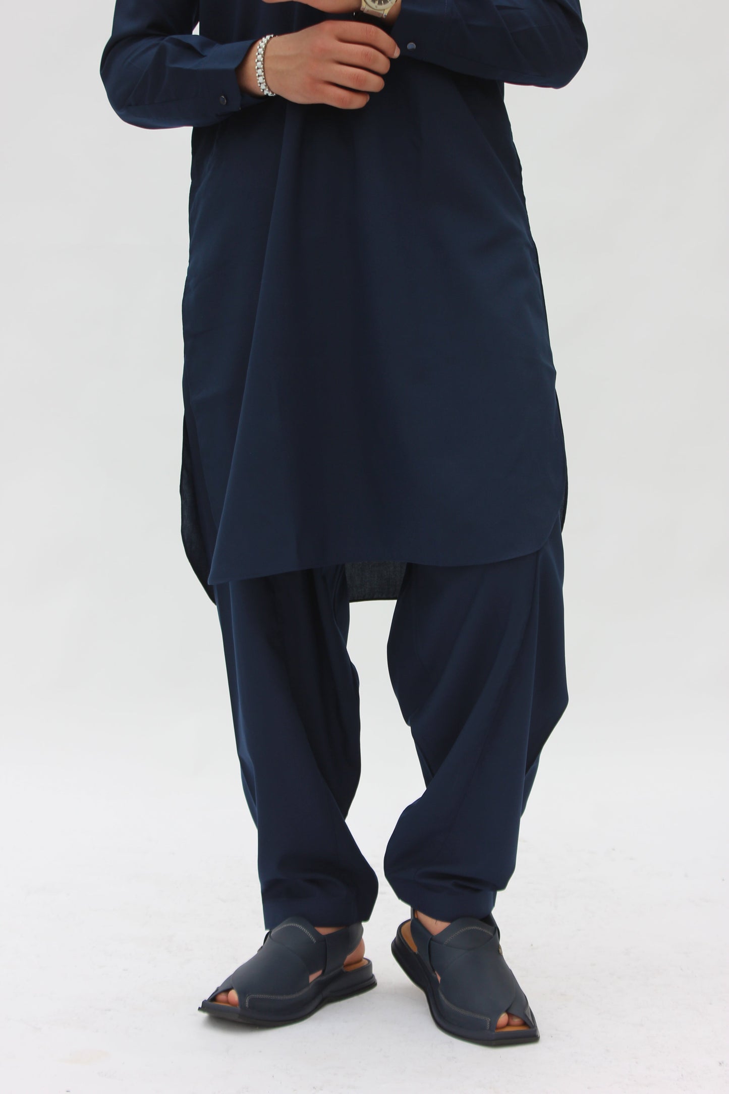 Premium Quality Navy Blue Kameez shalwar by Rennuce