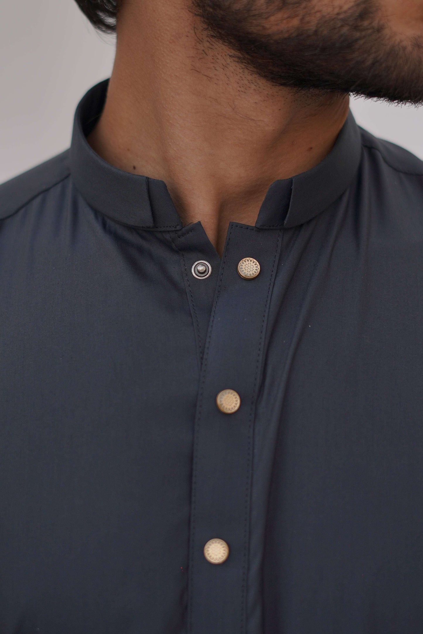 Premium Quality Navy Luxe Kurta Shalwar by Rennuce