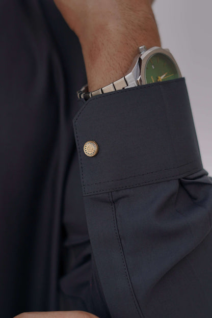 Premium Quality Navy Luxe Kurta Shalwar by Rennuce