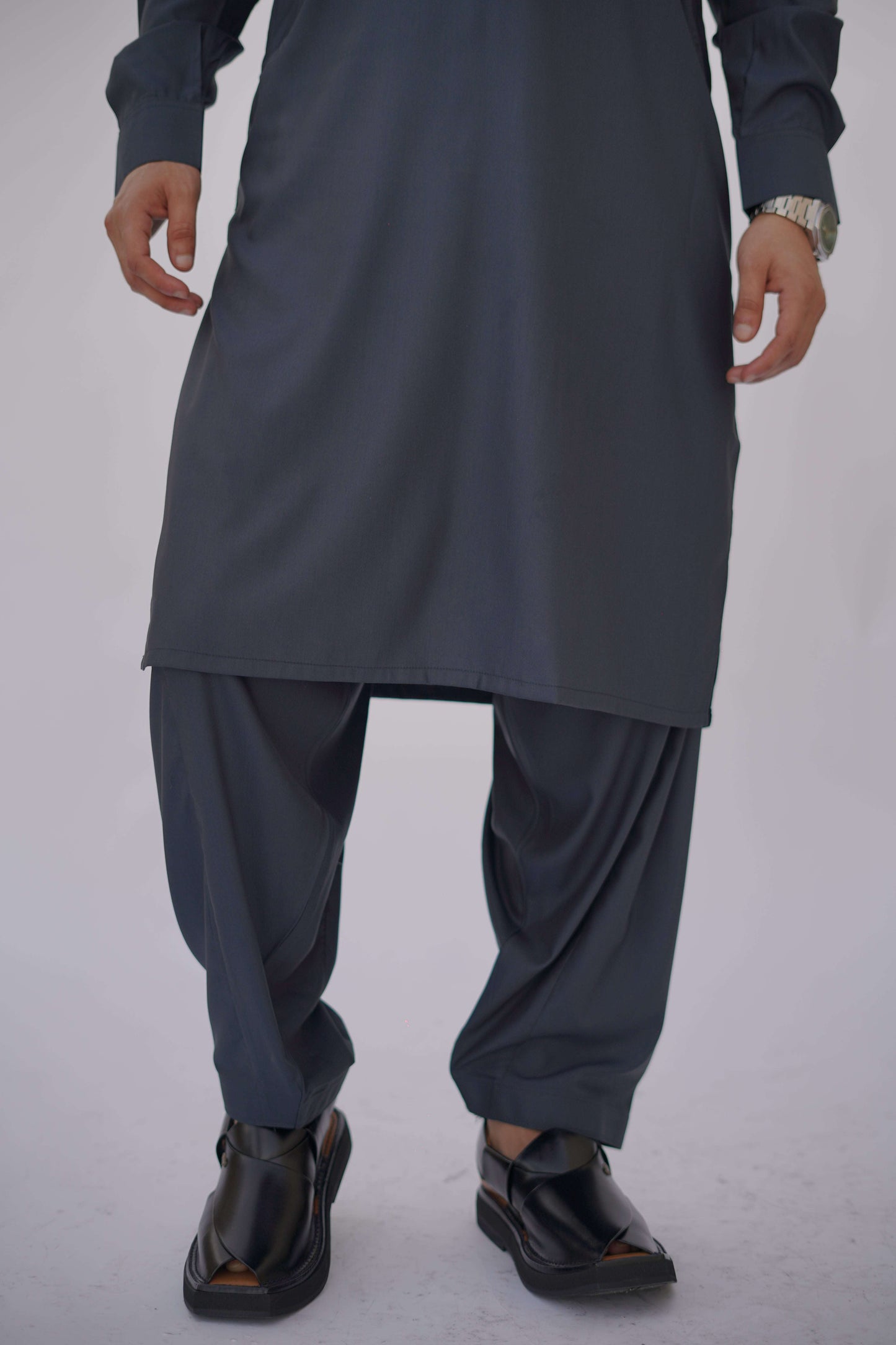 Premium Quality Navy Luxe Kurta Shalwar by Rennuce