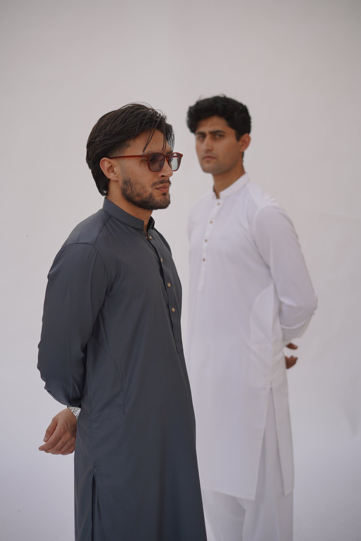 Premium Quality Navy Luxe Kurta Shalwar by Rennuce