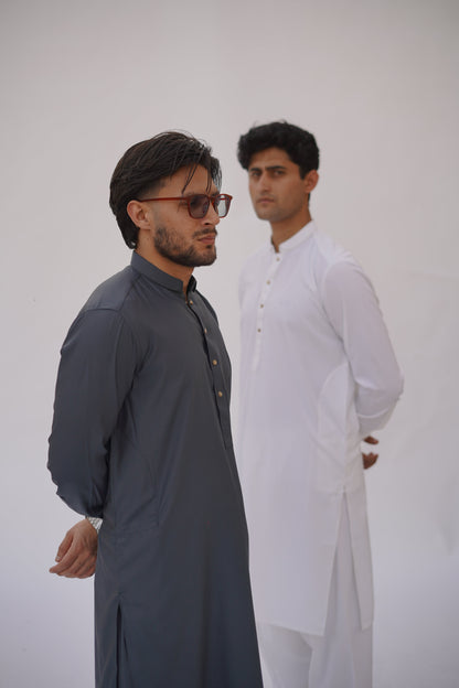 Premium Quality Navy Luxe Kurta Shalwar by Rennuce