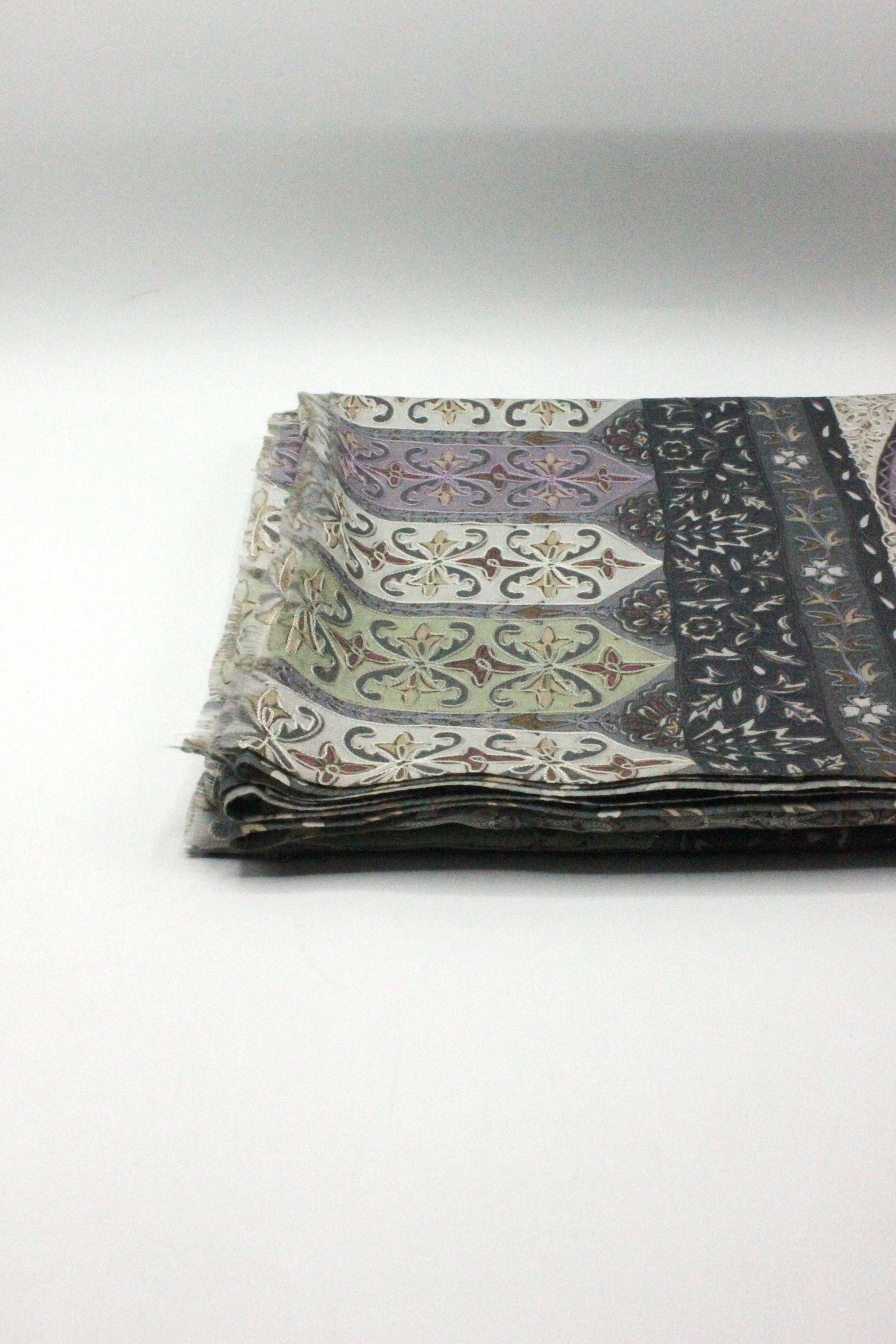 Premium Quality Off White Fully Multi Color Kalamkar Authentic Pashmina Cashmere Shawl by Rennuce