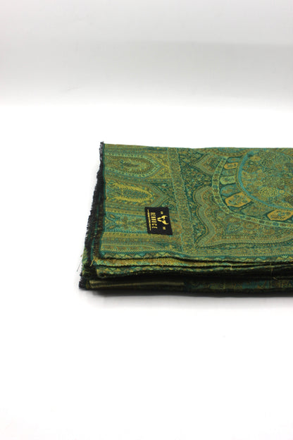 Premium Quality Parrot Green Moon Light Color Woven Authentic Pashmina Cashmere Shawl by Rennuce