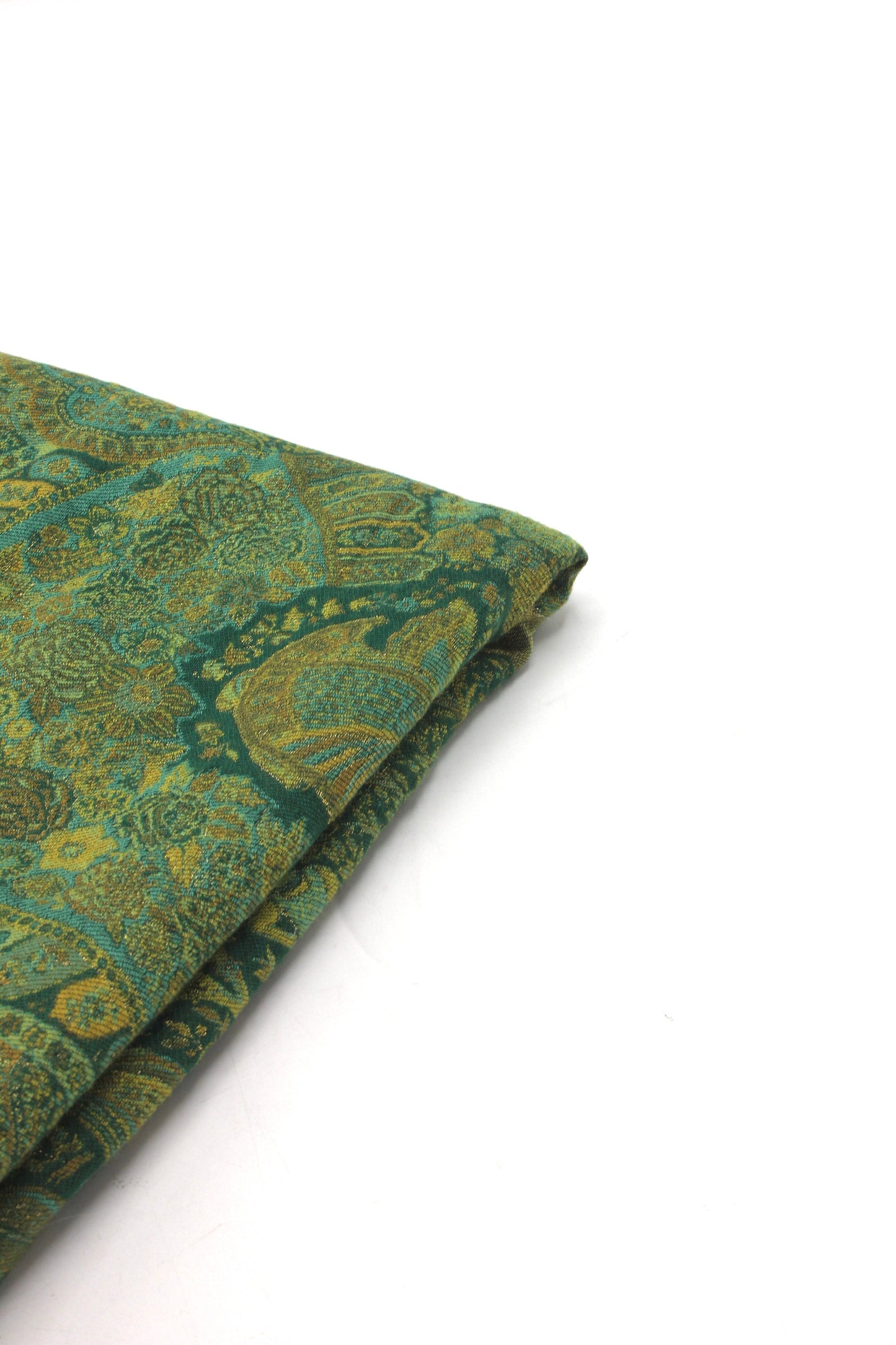 Premium Quality Parrot Green Moon Light Color Woven Authentic Pashmina Cashmere Shawl by Rennuce