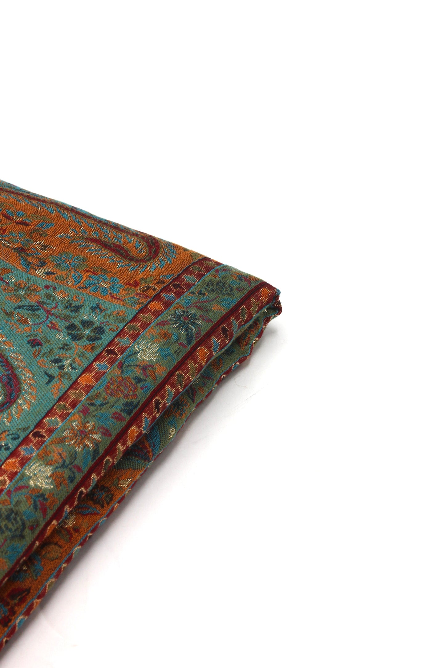 Premium Quality Peacoak Blue Multi Color Kani Pashmina Cashmere Shawl by Rennuce