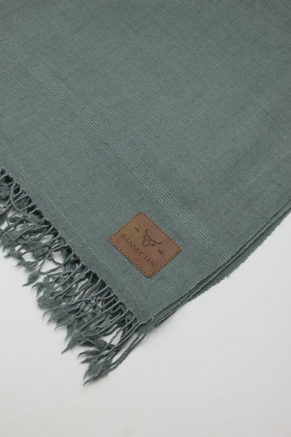 Premium Quality  Single Fiber Gray Plain Pure Woolen Shawl