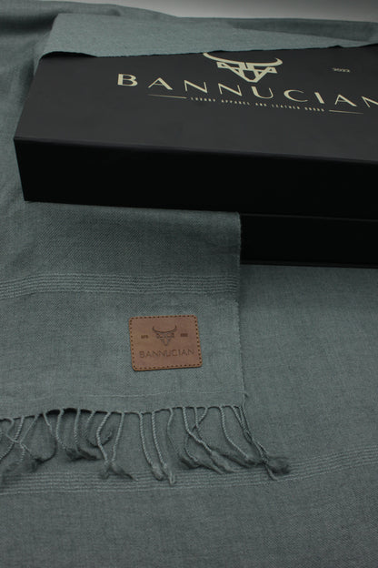 Premium Quality  Single Fiber Gray Plain Pure Woolen Shawl