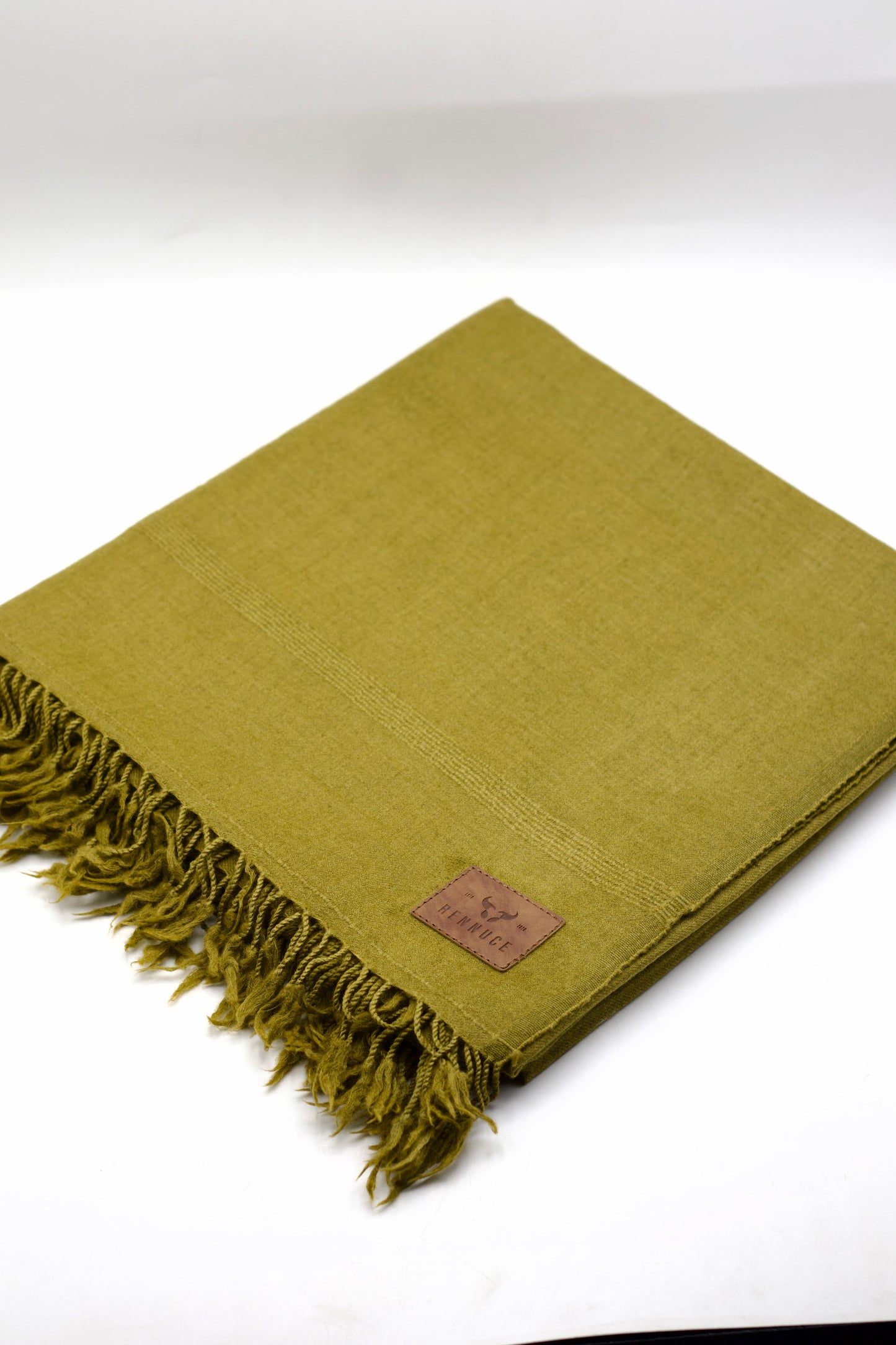 Premium Quality Plain Single Fiber Hena Color Pure Woolen Shawl by Rennuce