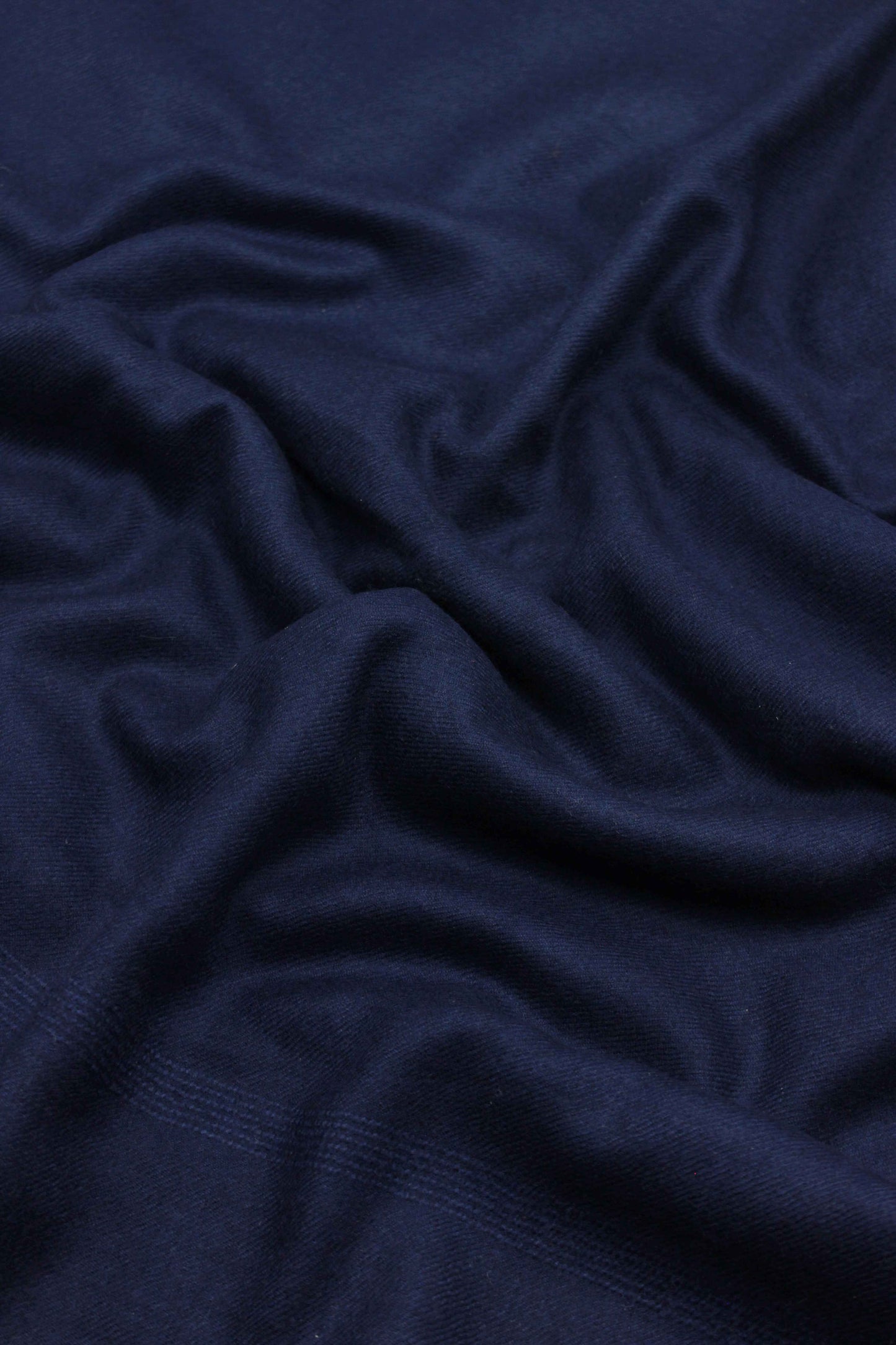 Premium Quality Plain Single Fiber Navy Blue Pure Woolen Shawl by Rennuce