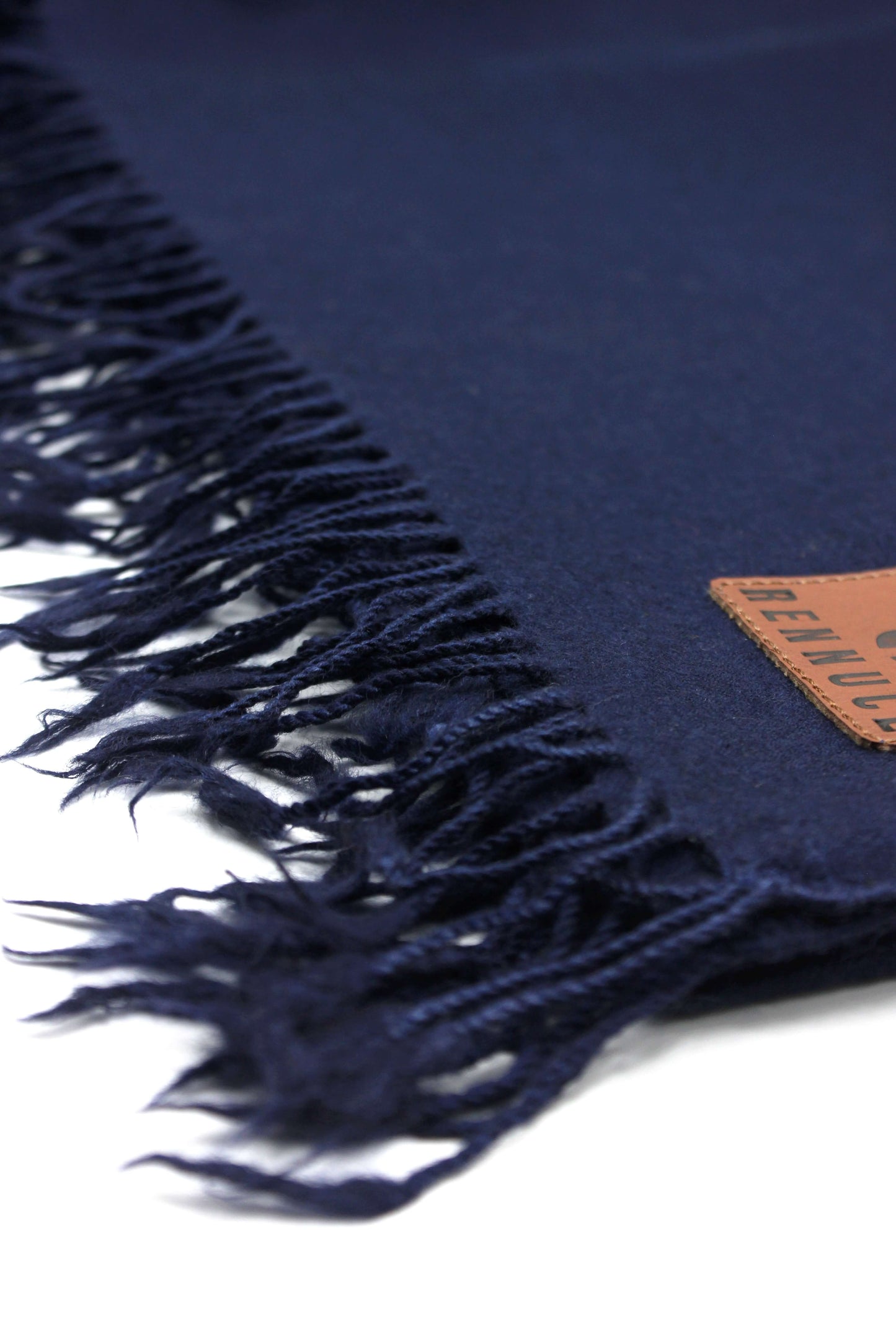 Premium Quality Plain Single Fiber Navy Blue Pure Woolen Shawl by Rennuce