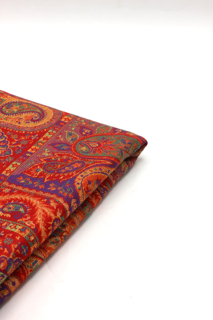 Premium Quality Red Multi Color Kani Pashmina Cashmere Shawl by Rennuce