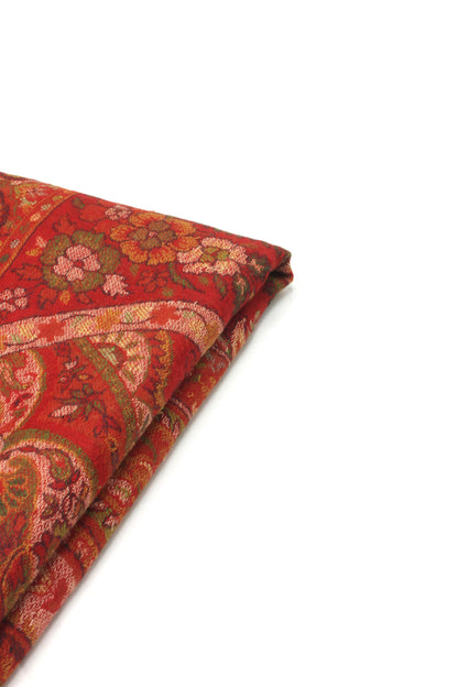 Premium Quality Red Multi Color Woven  Authentic Pashmina Cashmere Shawl by Rennuce
