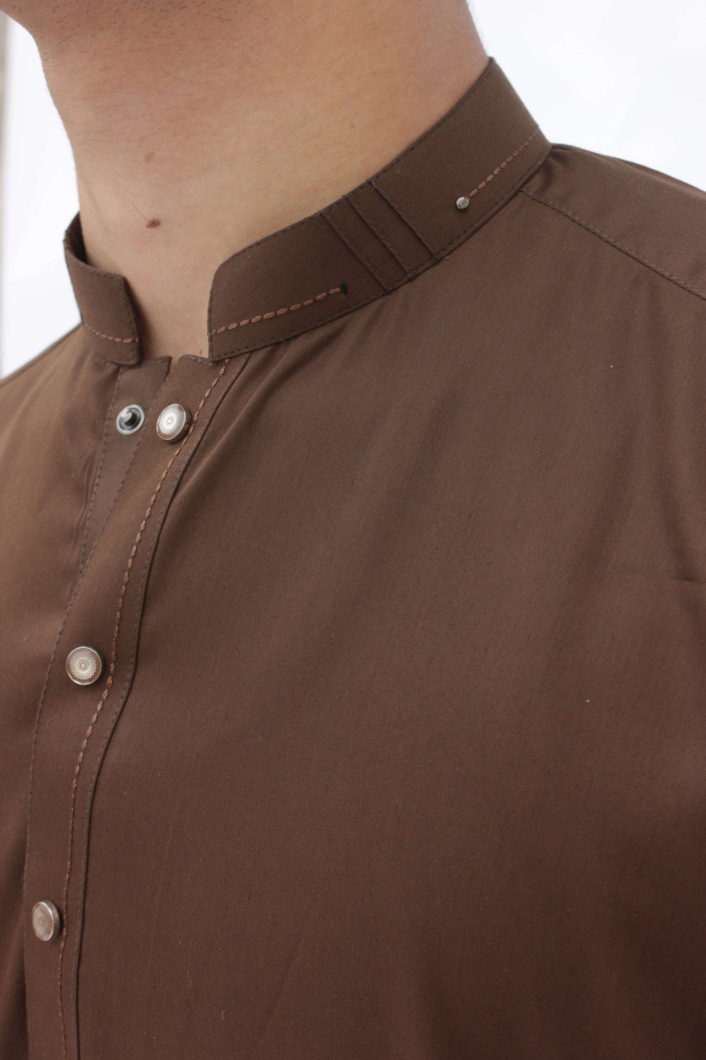 Premium Quality Rustic Mocha Kurta Shalwar by Rennuce