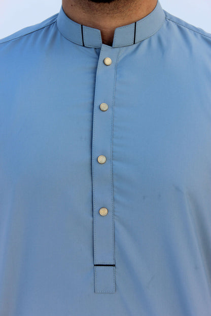 Premium Quality Serene Sky Kurta Shalwar by Rennuce