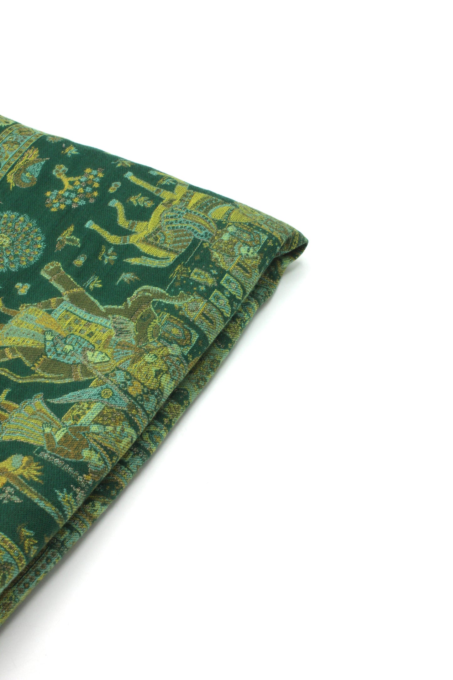 Premium Quality perrot green multi color Woven Pashmina Cashmere Shawl