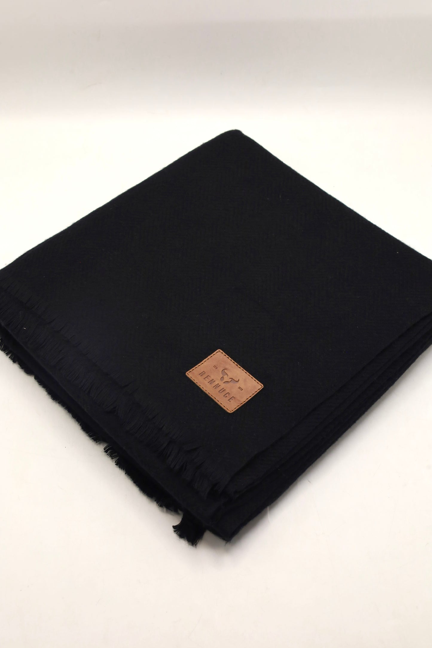Premium Quality Extremely Soft Black Pure Woolen Shawl by Rennuce