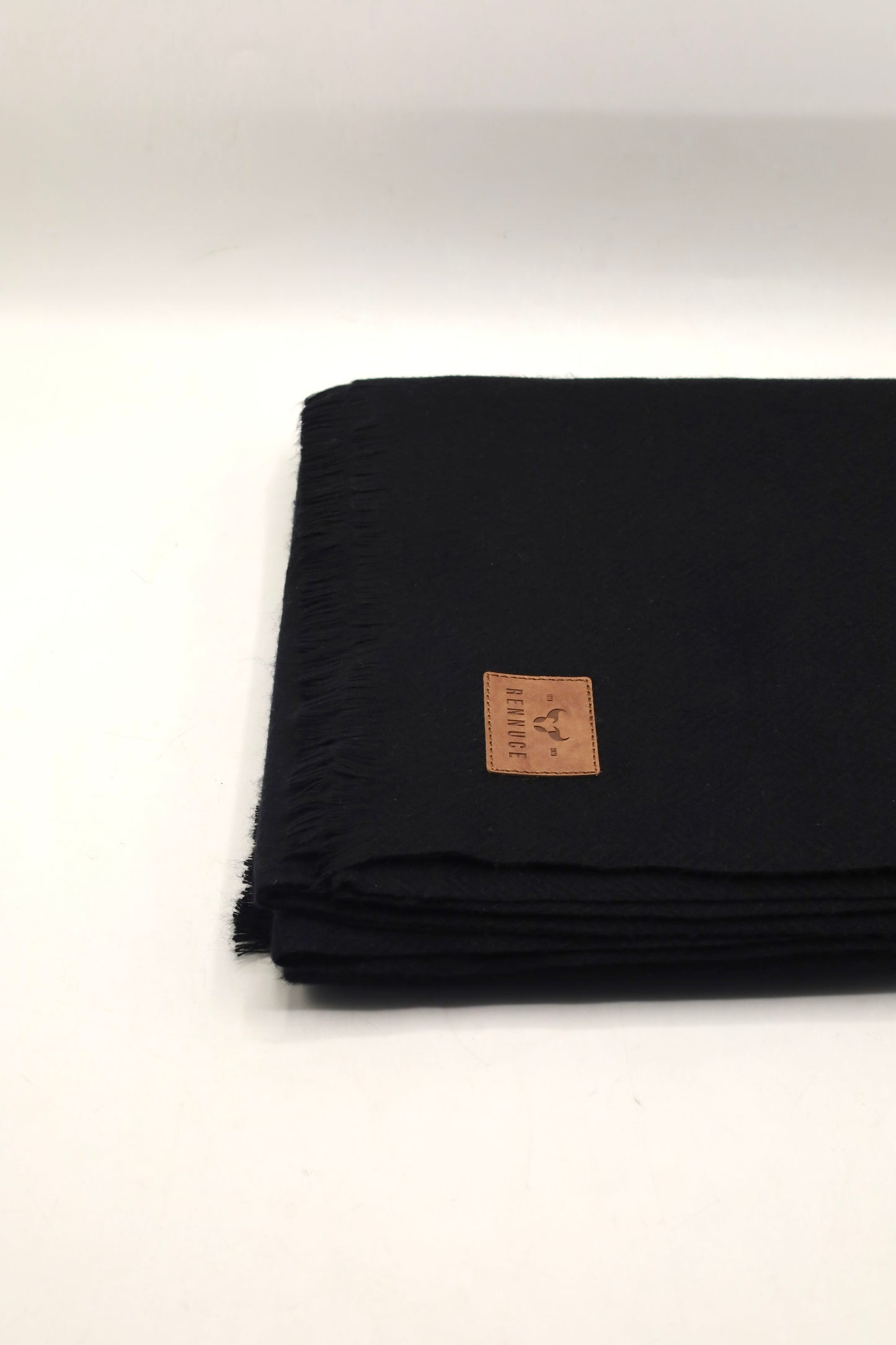Premium Quality Extremely Soft Black Pure Woolen Shawl by Rennuce