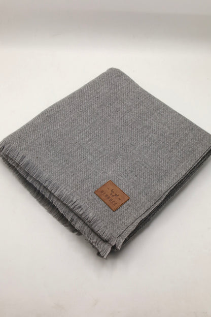 Premium Quality Extremely Soft Grey pure woolen Shawl by Rennuce