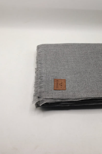 Premium Quality Extremely Soft Grey pure woolen Shawl by Rennuce