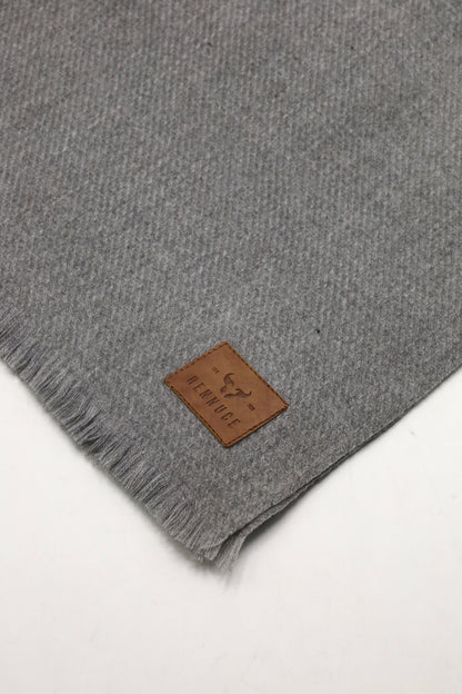 Premium Quality Extremely Soft Grey pure woolen Shawl by Rennuce