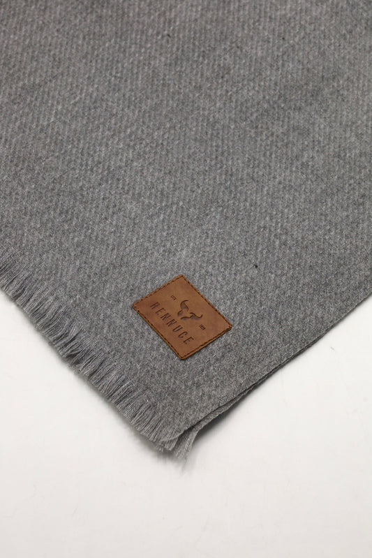 Premium Quality Extremely Soft Grey pure woolen Shawl by Rennuce