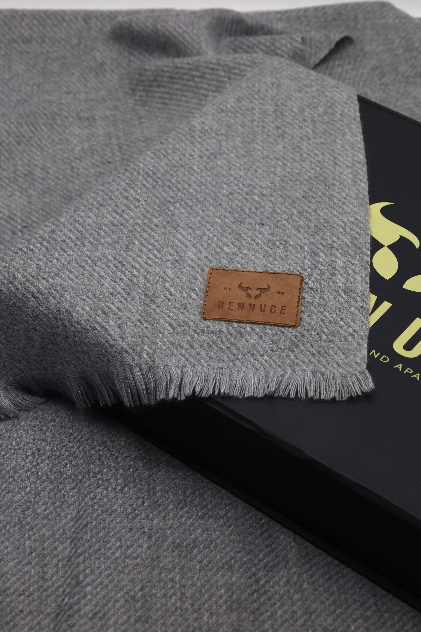Premium Quality Extremely Soft Grey pure woolen Shawl by Rennuce